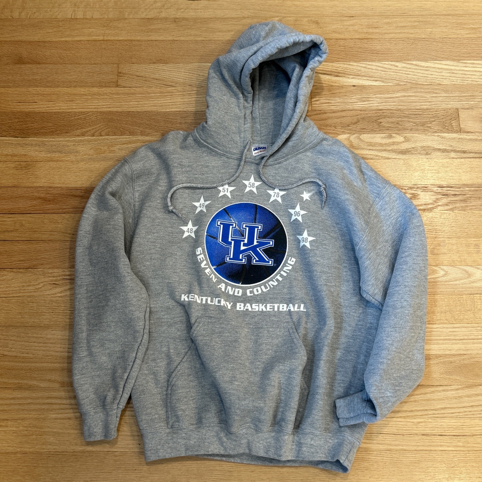 Vtg 1998 Kentucky Wildcats Basketball Championship Hoodie Seven And Counting M